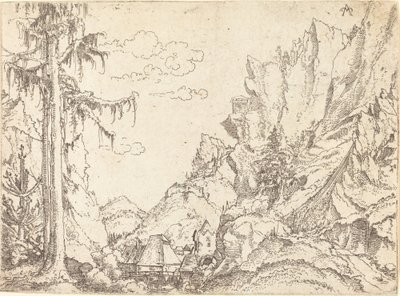 Krajobraz górski, 15101525. autorstwa Erhard Altdorfer