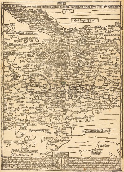 Mapa Drogowa Europy Środkowej autorstwa Erhard Etzlaub