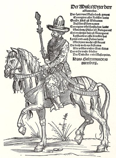 Portret wielkiego księcia Wasilija III Iwanowicza z Moskwy 1479-1533 autorstwa Erhard Schon