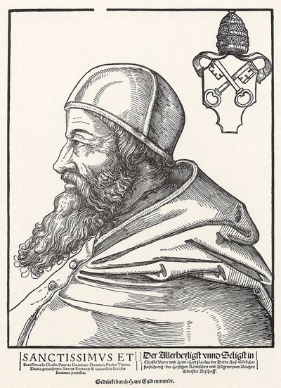 Portret papieża Pawła III Farnese autorstwa Erhard Schon