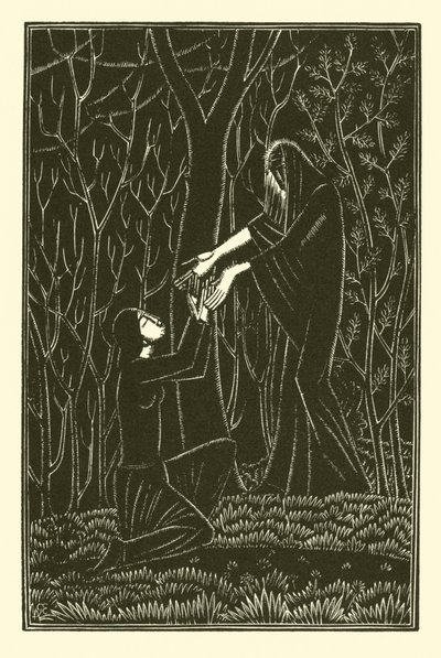 Śmierć i Pani (lito) autorstwa Eric Gill