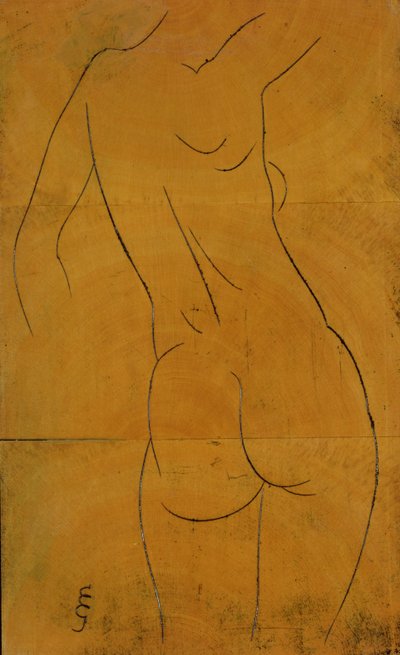Akt kobiecy, widok z tyłu (drzew) autorstwa Eric Gill