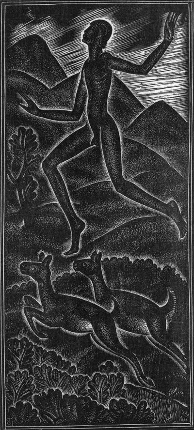 Fuge, moja ukochana za pieśń pieśni (W moim locie śpiewaj pieśni śpiewaków ku mojej rozkoszy) autorstwa Eric Gill