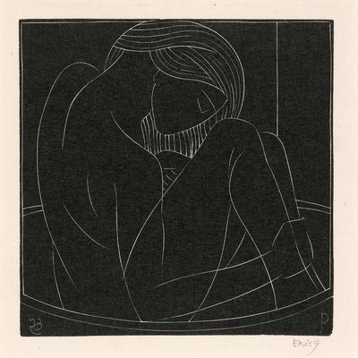 Dziewczyna w kąpieli autorstwa Eric Gill