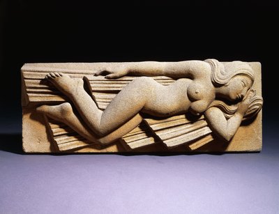 Model dla rzeźby: południowy wiatr autorstwa Eric Gill