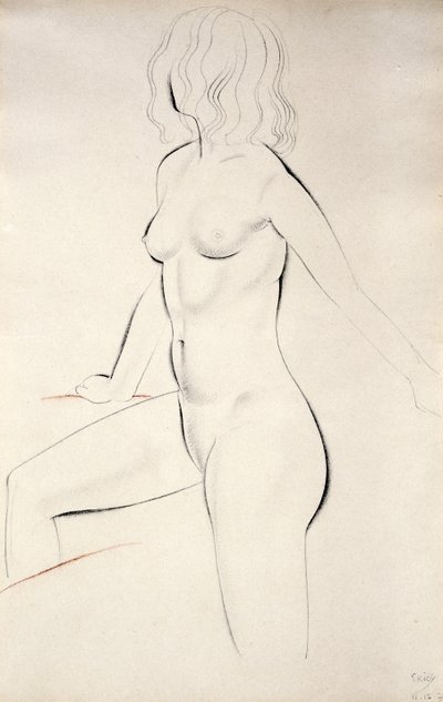 Stojący akt kobiecy autorstwa Eric Gill