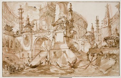 Fantazja architektoniczna – zabytkowy port autorstwa Eric Hebborn