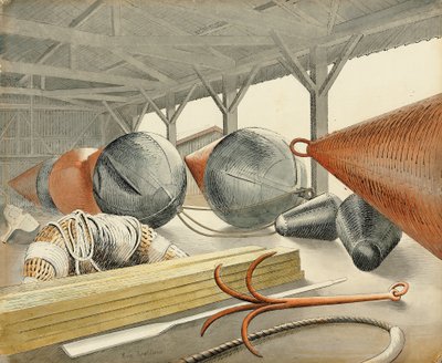 Boje i hak, 1933 autorstwa Eric Ravilious