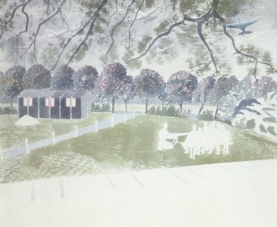 Demonstracja broni autorstwa Eric Ravilious