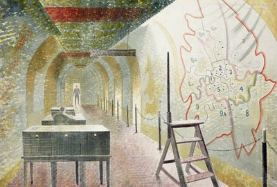 Korytarz nr 1 z mapą autorstwa Eric Ravilious