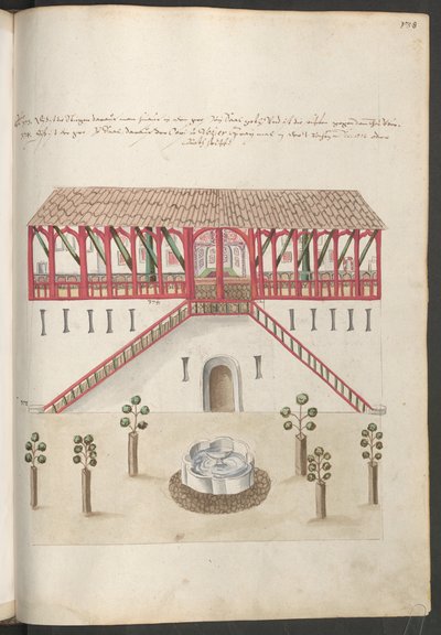 Budynki w Konstantynopolu, dwór w pałacu, skrzydło centralne autorstwa Erich Lessing