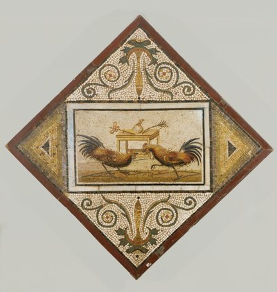 Koguty walczące przed małą mensą, stół autorstwa Erich Lessing