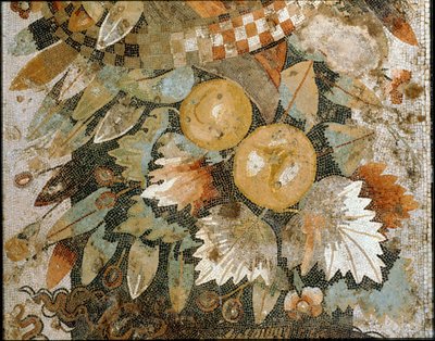 Festoon z maskami, liśćmi i owocami autorstwa Erich Lessing