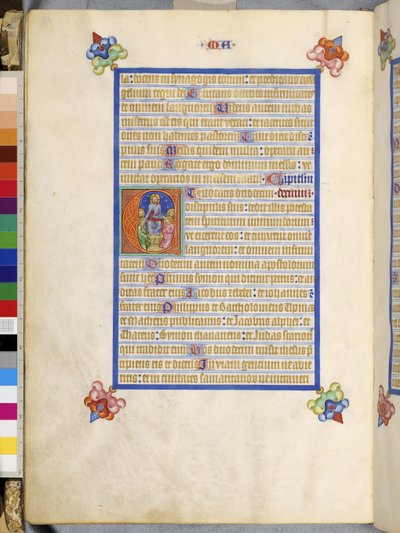 Cała strona: tekst w ramce z historycznym inicjałem "E": Chrystus wysyła Dwunastu autorstwa Erich Lessing