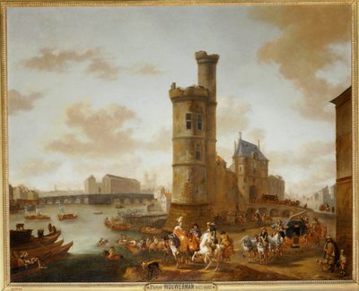 Wieża i Porte de Nesle w Paryżu ... autorstwa Erich Lessing