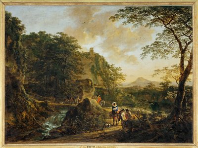 Krajobraz z podróżnikami ... autorstwa Erich Lessing