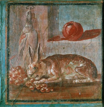 Martwa natura z zającem i winogronami autorstwa Erich Lessing