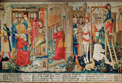 Cud w Saint Quentin: Ksiądz składa skargę do proboszcza i złodziej zostaje skazany na śmierć przez powieszenie ... autorstwa Erich Lessing