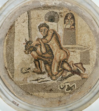 Tezeusz walczy z minotaurem, tondo autorstwa Erich Lessing