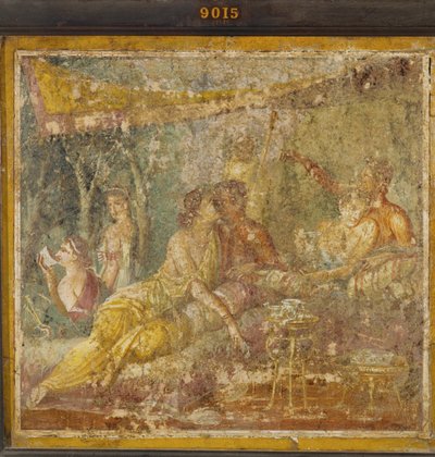 Dwie pary w letnim triclimium autorstwa Erich Lessing