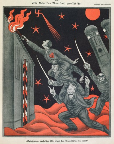 „Postęp Hitlera”, ilustracja z Simplicissimus autorstwa Erich Schilling