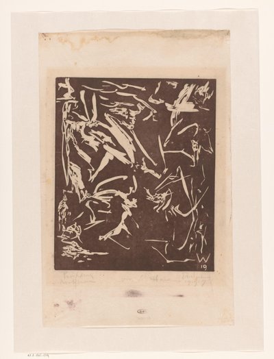 Kompozycja abstrakcyjna autorstwa Erich Wichmann (signed by artist)