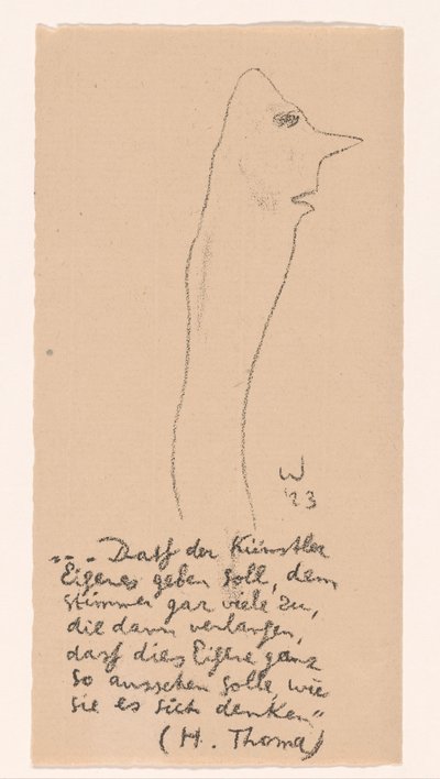 karykatura figury autorstwa Erich Wichmann