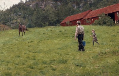 Woda do konia autorstwa Erik Theodor Werenskiold