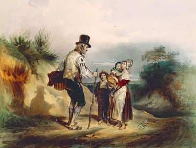 Skrót, ilustracja akwareli Ernesta Greniera do Les Miserables Victora Hugo (1802-1885) autorstwa Ernest (after) Grenier