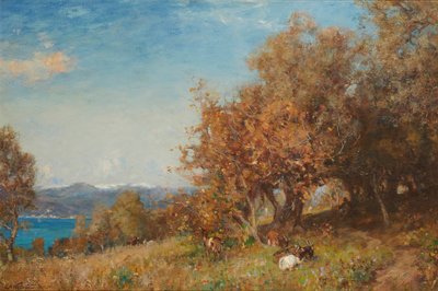 Riwiera Przedwiośnia (olej na płótnie) autorstwa Ernest Albert Waterlow