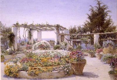 Pergola, Villa Inercia, Capri autorstwa Ernest Arthur Rowe