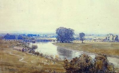 Widok panoramiczny (akwarela na papierze) autorstwa Arthur Streeton