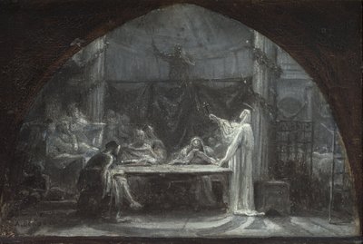 Szkice do kościoła Saint-Gervais-Saint-Protais, około 1863 (olej na płótnie) autorstwa Ernest Augustin Gendron