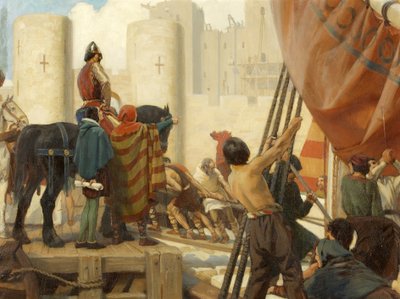 Robert, hrabia Gloucester, budujący Wielką Wieżę Zamku Bristol w 1116 (olej na płótnie) autorstwa Ernest Board