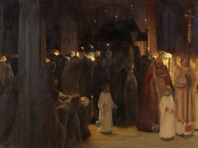 Pogrzeb Williama Canyngesa w kościele Redcliffe autorstwa Ernest Board