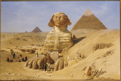 Wykopaliska Sfinksa, 1887 autorstwa Ernest Carl Eugen Koerner