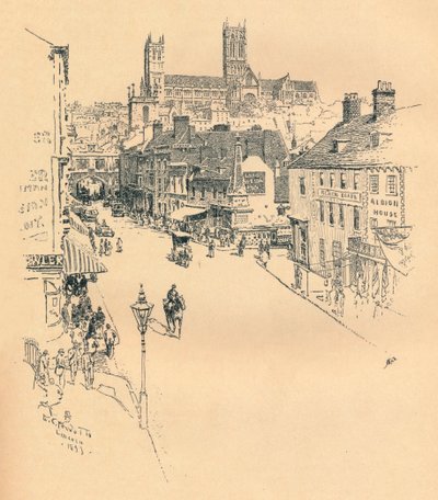 „Główna ulica, Lincoln”, 1899 autorstwa Ernest Clifford Peixotto