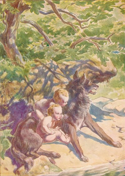 W dół rzeki niebawem zeszła do picia wilczyca, ok. 1912 r. 1912 r. autorstwa Ernest Dudley Heath