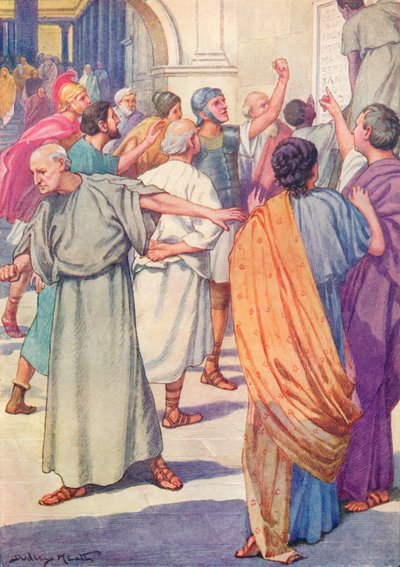 „Spisy skazanych rozwieszono na forum”, ok. 1912 r. 1912 r autorstwa Ernest Dudley Heath