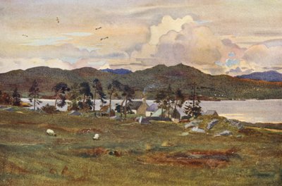 Lochinvar, z domem strażnika (kolorowa litografia) autorstwa Ernest Edward Briggs