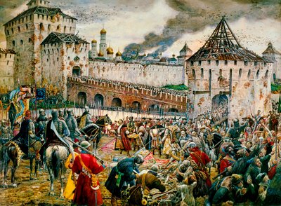 Wypędzenie polskich zaborców z moskiewskiego Kremla, 1612 koniec XIX lub początek XX wieku autorstwa Ernest Ernestovich Lissner