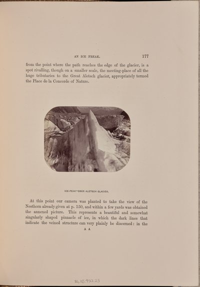 Lodowy szczyt - Górny lodowiec Aletsch autorstwa Ernest H. Edwards