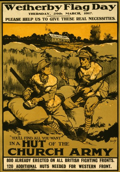 Plakat na Dzień Flagi Wetherby, czwartek 29 marca 1917, wyd. 1917 autorstwa Ernest Hasseldine