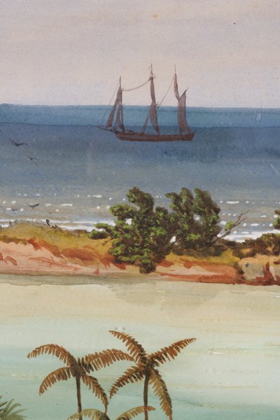 Fragment tryptyku atolu, 1871 wc na papierze autorstwa Ernest Henry Griset