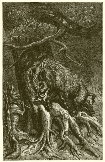 Lis i Dzik autorstwa Ernest Henry Griset
