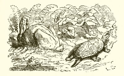 Zając i żółw autorstwa Ernest Henry Griset