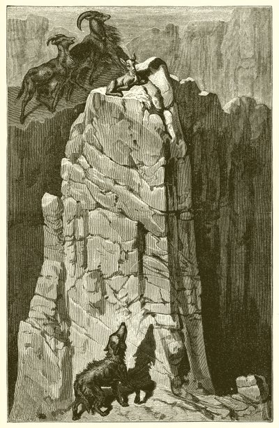 Dzieciak i wilk autorstwa Ernest Henry Griset