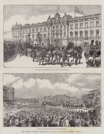 Jubileuszowy Festiwal Dziękczynienia Królowej w Londynie, wtorek, 21 czerwca autorstwa Ernest Henry Griset