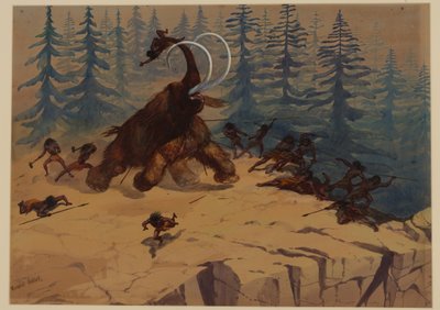 Mamut włochaty, 1871 autorstwa Ernest Henry Griset