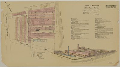 Frankford Ave. i Wheatsheaf Lane, Hexamer General Surveys, 1895 r autorstwa Ernest Hexamer